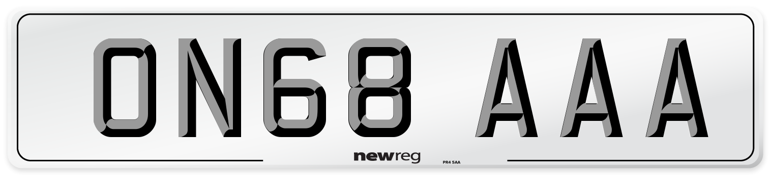 ON68 AAA Number Plate from New Reg